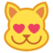 Smiling Cat Face With Heart-Eyes emoji on HTC